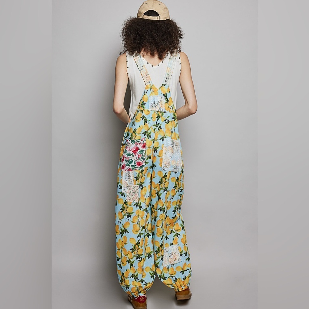 POL Summer/Spring Collection Laced Patchwork Overalls Detailing - Picture 3 of 4